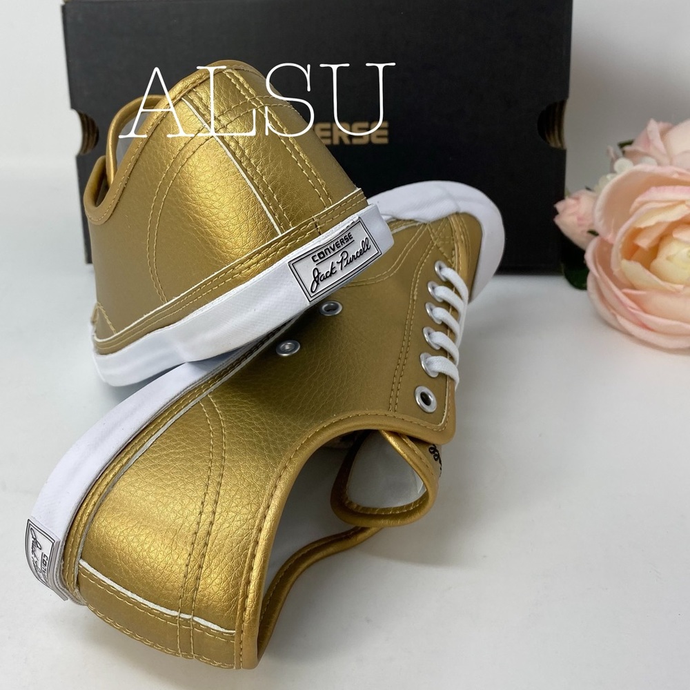 Converse Jack Purcell LP Gold W AUTHENTIC - Picture 7 of 8